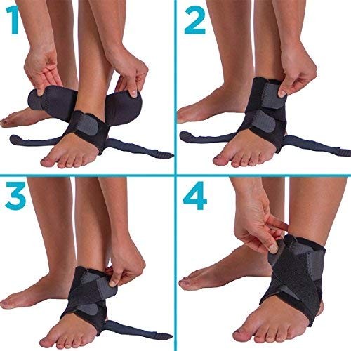 BraceAbility Neoprene Water-Resistant Ankle Small/Medium (Pack of 1), Black