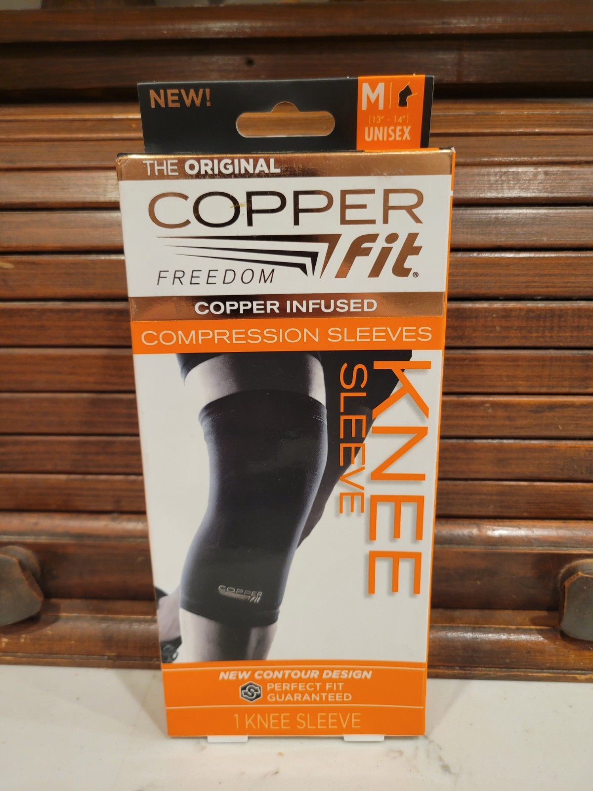 COPPER Fit FREEDOM COPPER INFUSED COMPRESSION KNEE SLEEVES Unisex MEDIUM