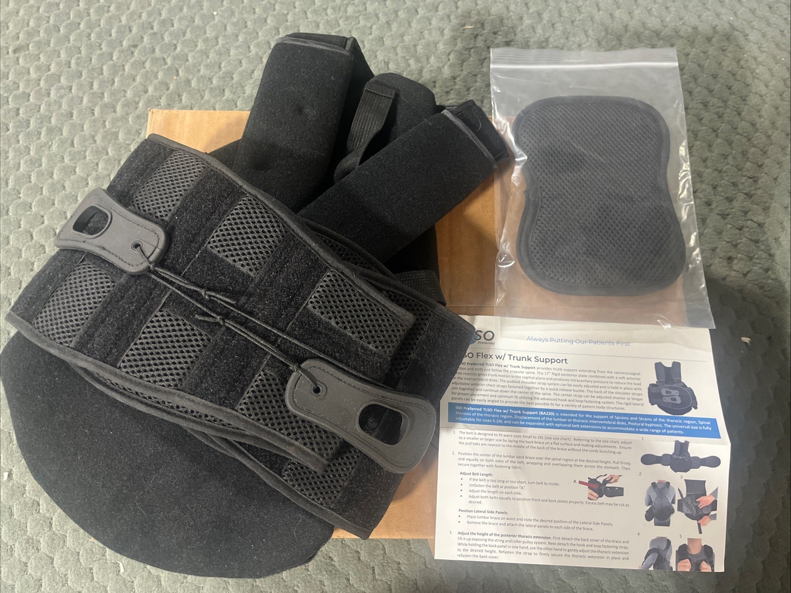 ISO Preferred TLSO Flex Back Brace w/ Trunk Support, Universal ISO-BA220