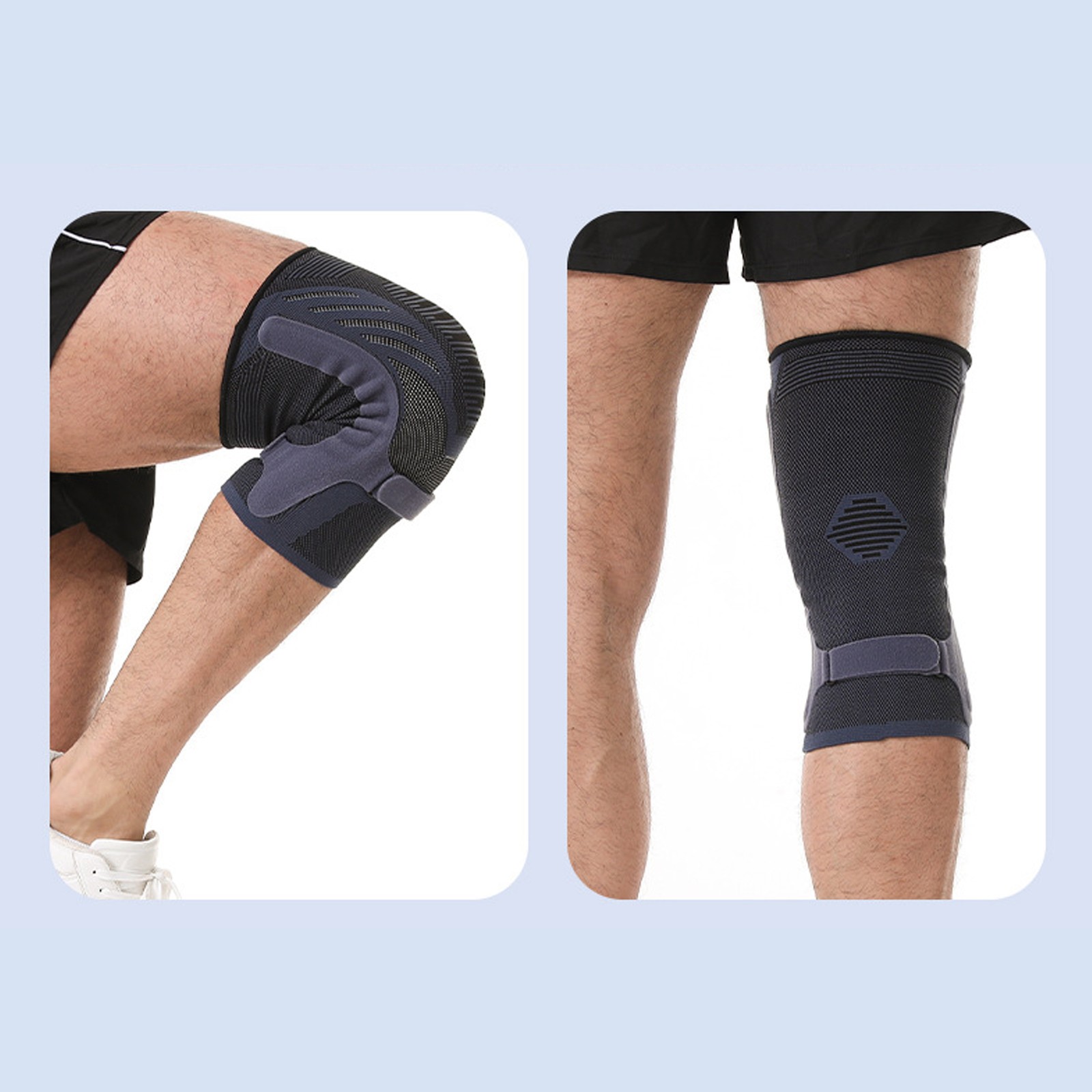 Breathable Compression Knee Brace With Dual-Side Spring Stabilizers For Run VFLT
