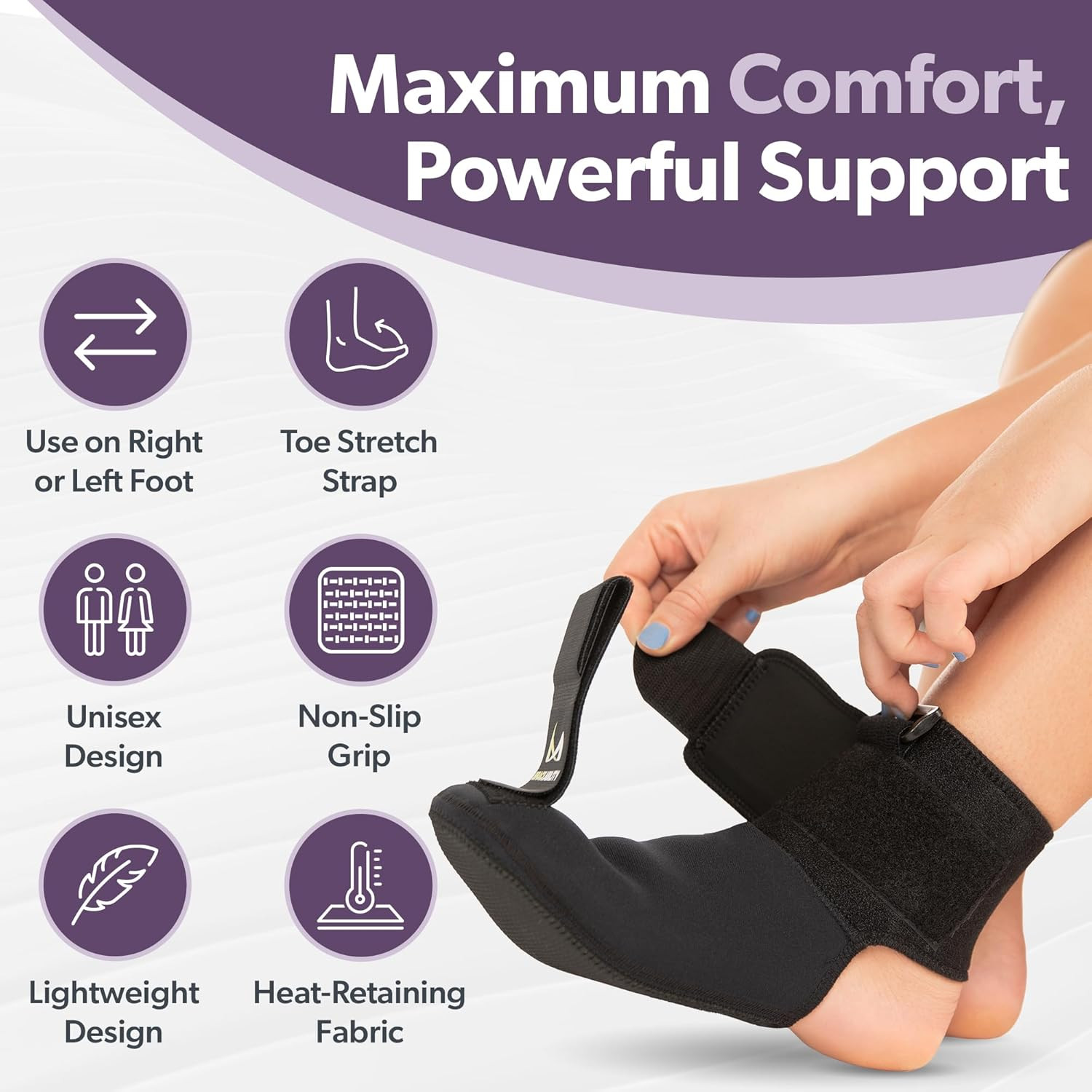 Plantar Fasciitis Night Splint Sock Small Adjustable Foot Support Pain Relief