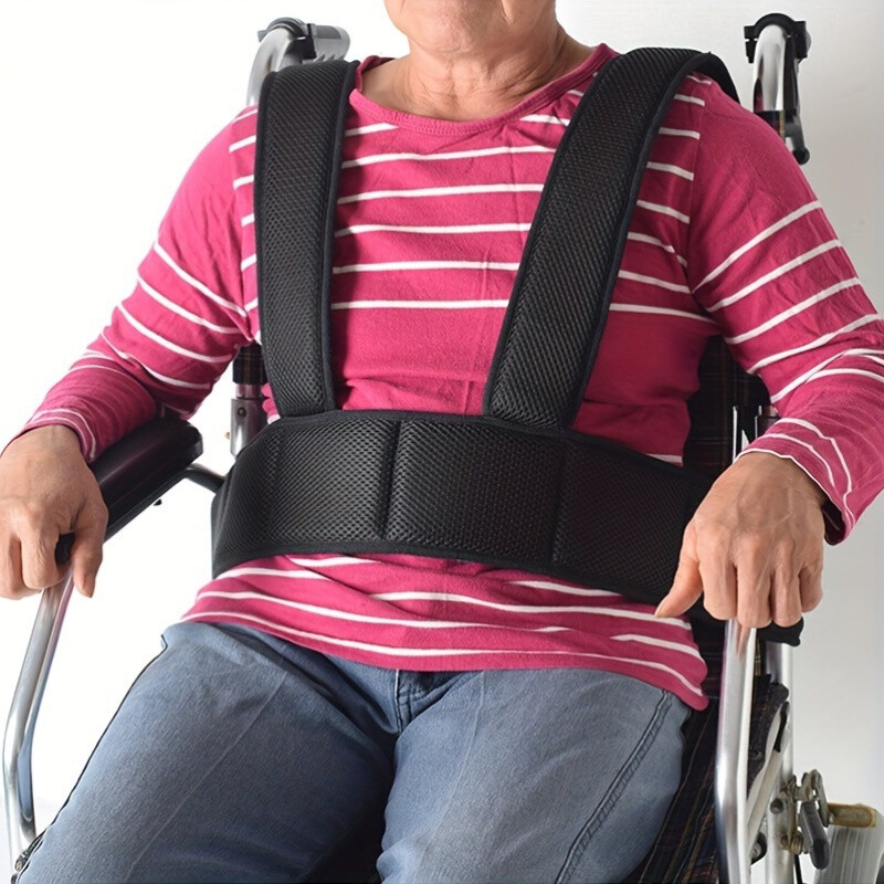 Adjustable Wheelchair Safety Belt, Elderly and Disabled Wheelchair Accessory