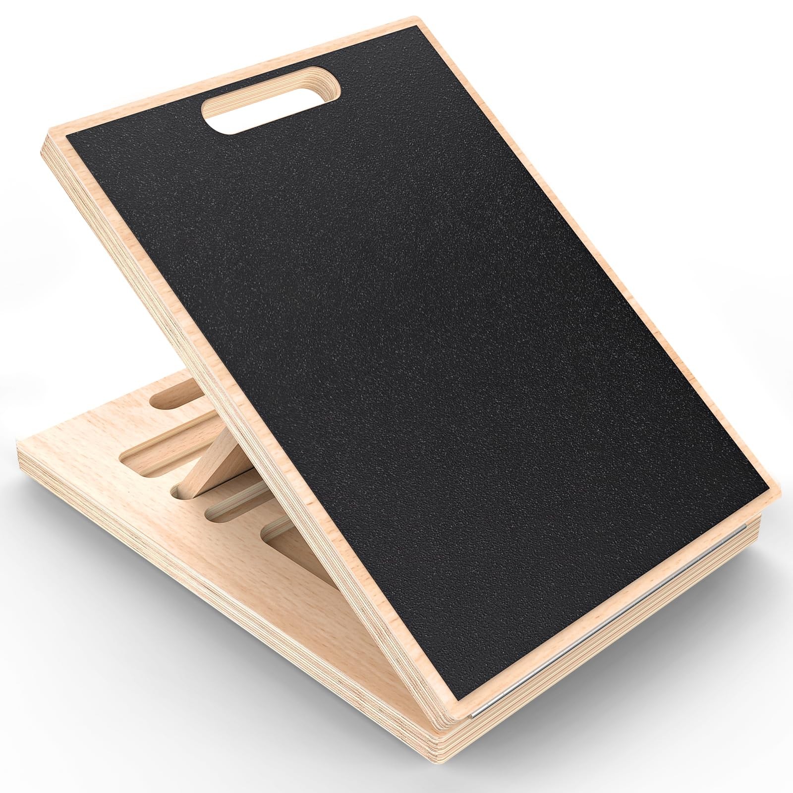 ANVICTOX Adjustable Wooden Folding:L*W*H:15.7*11.8*1.55 inch, Wood Color