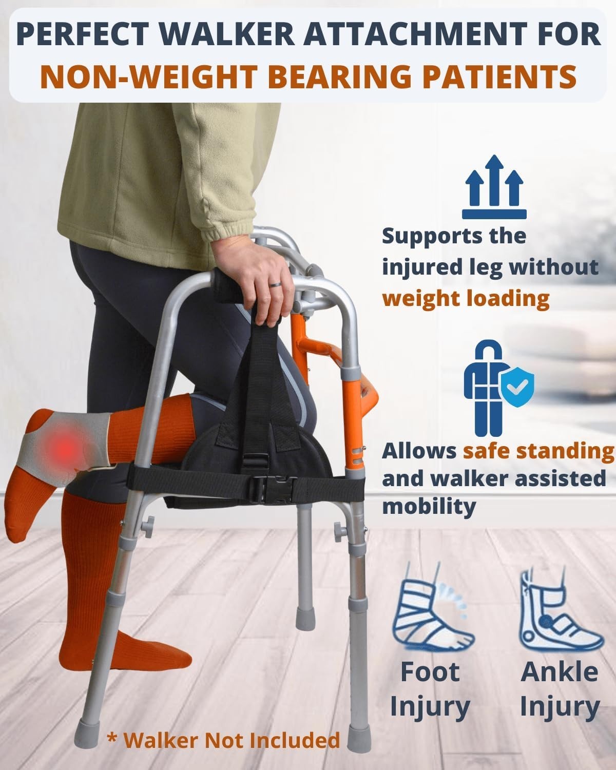 Walker Knee Sling Adjustable Surgery Recovery