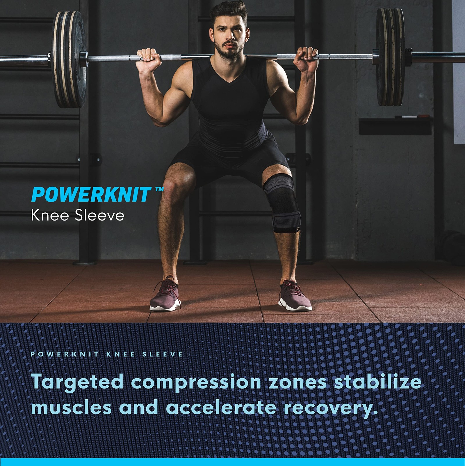 Copper Compression PowerKnit Knee Sleeve- Copper Stabilizer Support Brace for Me