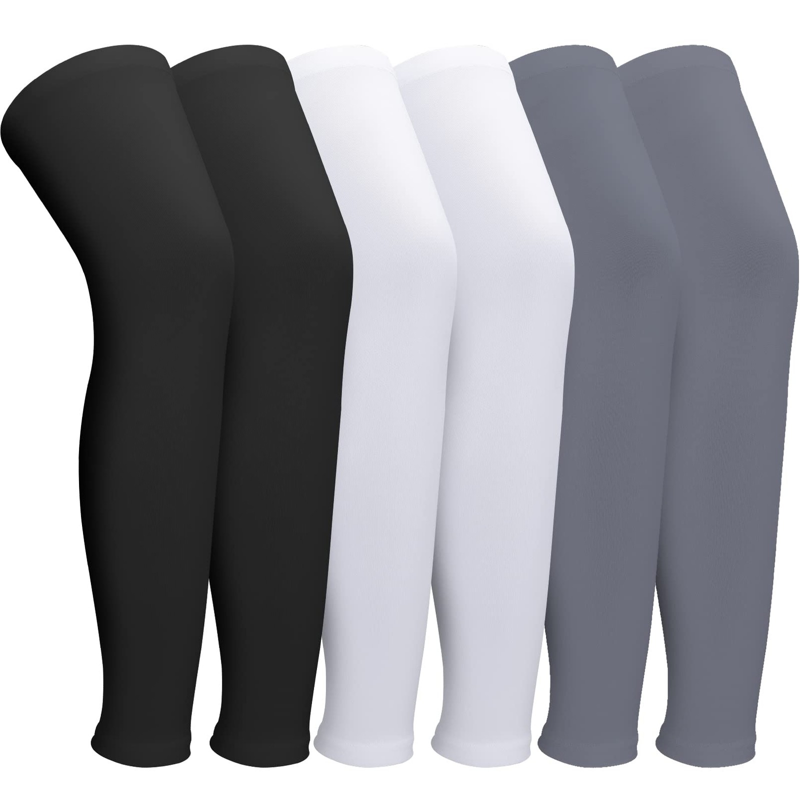 3 Pairs Leg Sleeves,Full Length Leg Compression Sleeve,Sports Leg Knee Sleeve