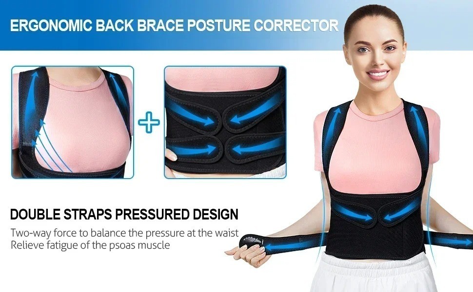 Posture Corrector Adjustable Back Brace Shoulder Support Clavicle Belt Unisex