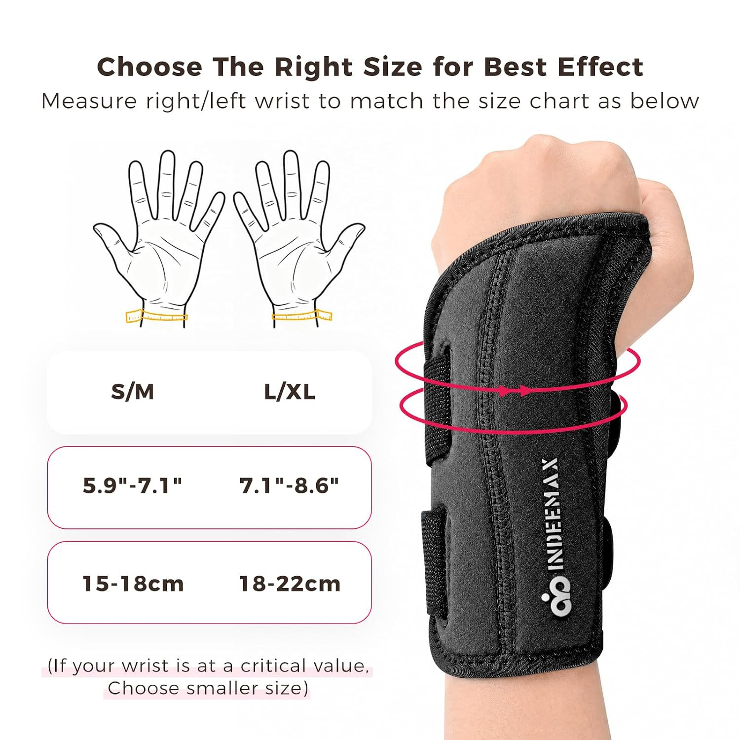 Copper Compression Advanced Wrist Brace – Copper Infused Adjustable Orthopedic S