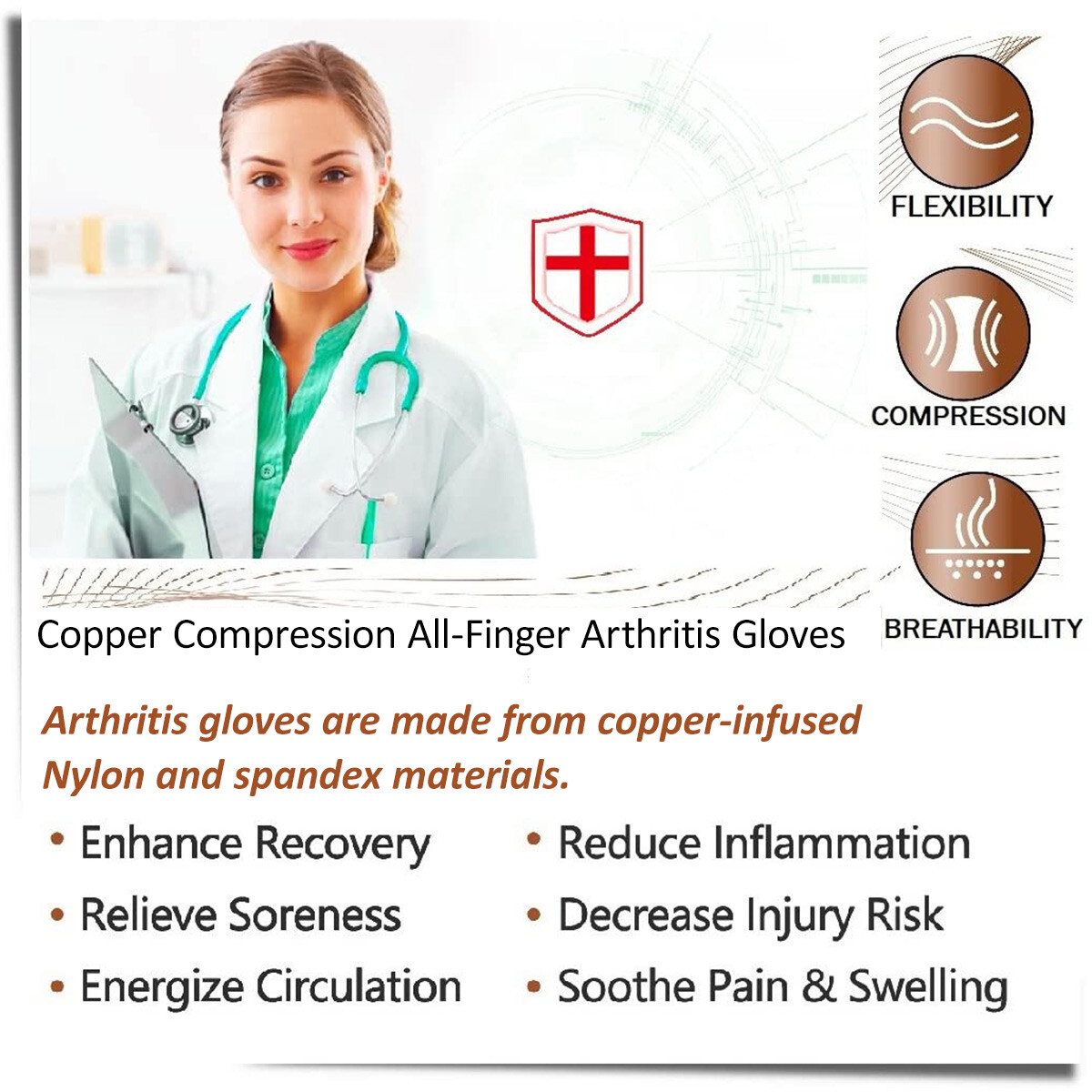 [Instant Relief] Compression Gloves for Hand Pain, Carpal Tunnel, Tendonitis