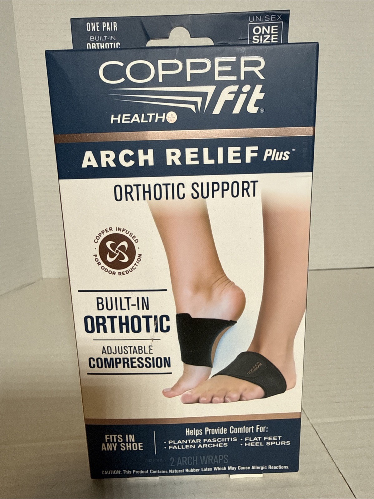 Copper Fit Health Unisex Arch Relief Plus with Built-In Orthotic Compression