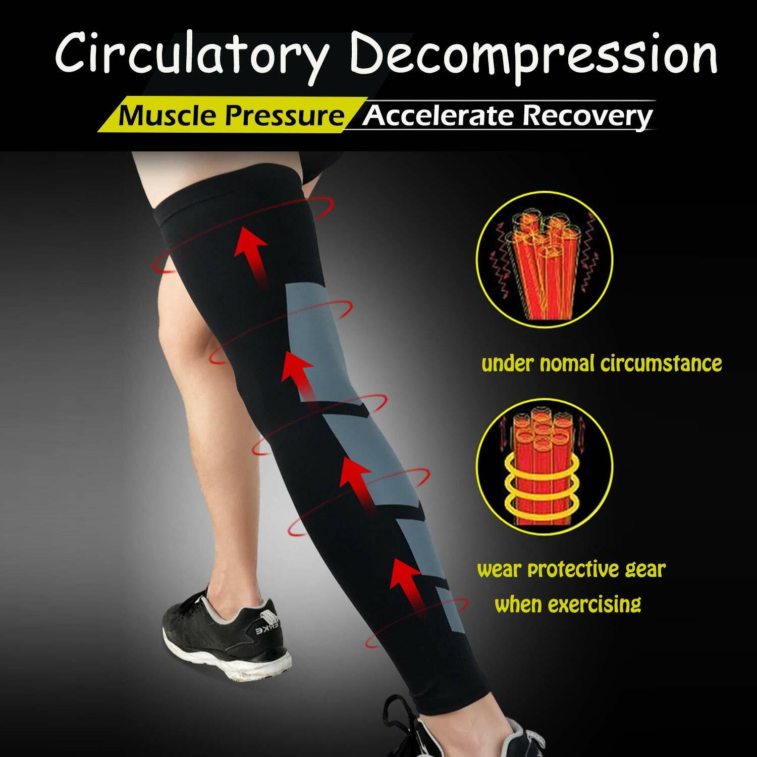 1 Pair Leg Sleeve Support Compression Socks Shin Anti-fatigue Brace Basketball