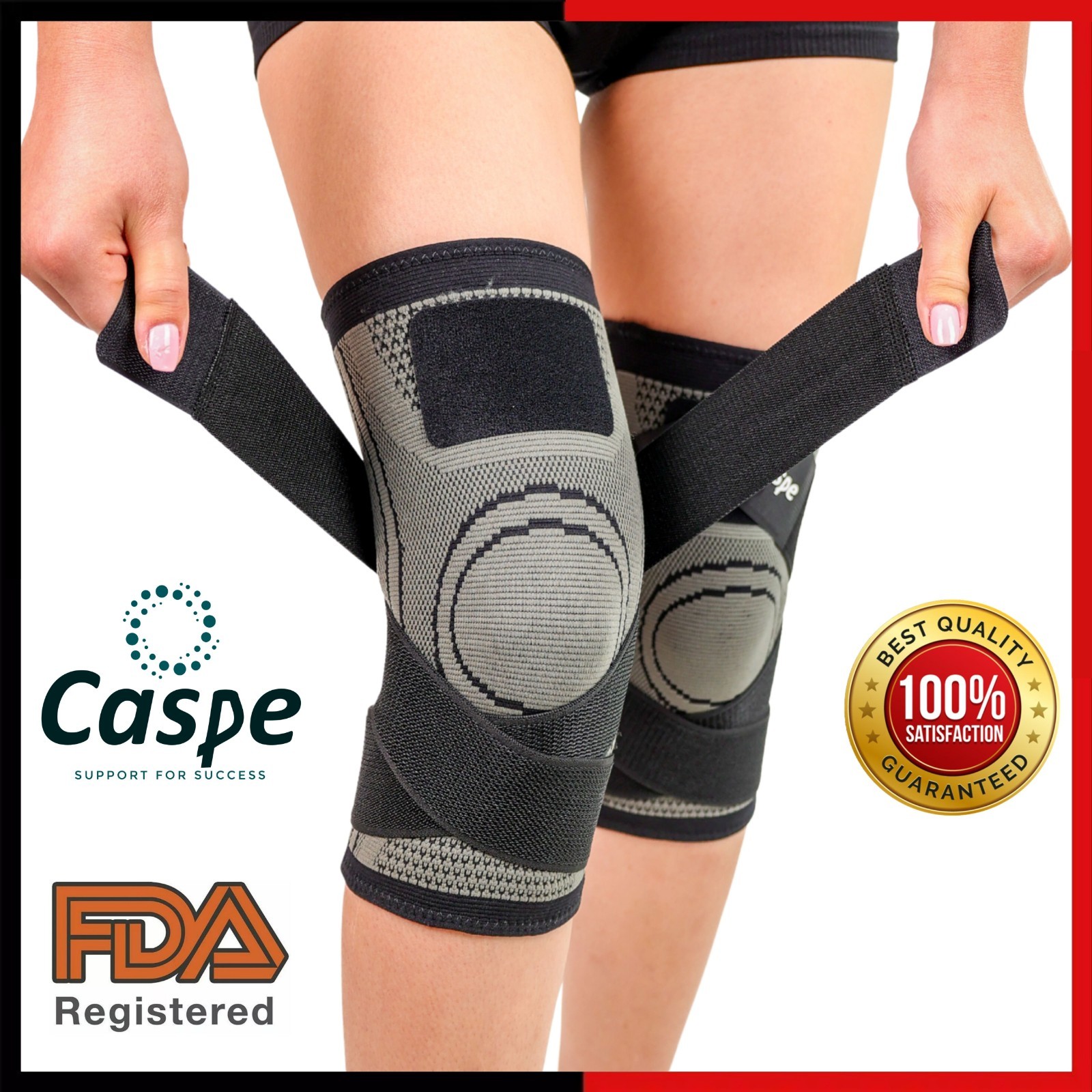 Knee Brace Compression Sleeve Support Joint Pain Arthritis Relief For Sport Gym
