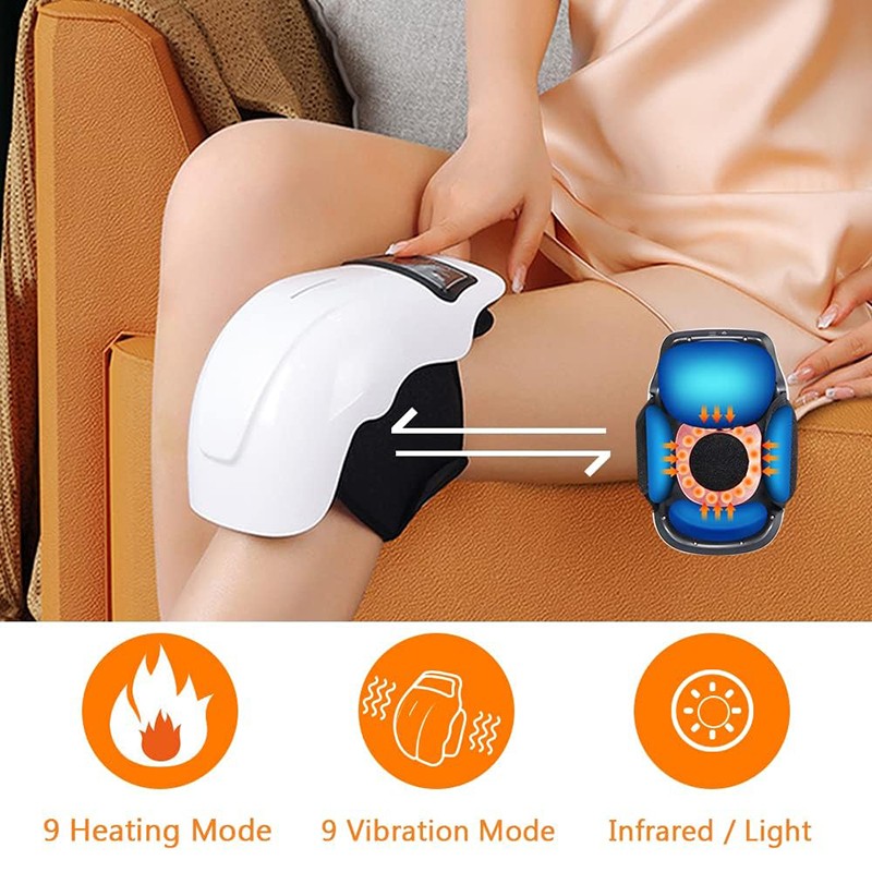 3-in-1 Cordless Knee Massager with Heat Vibration Red Light Therapy Pain Relief
