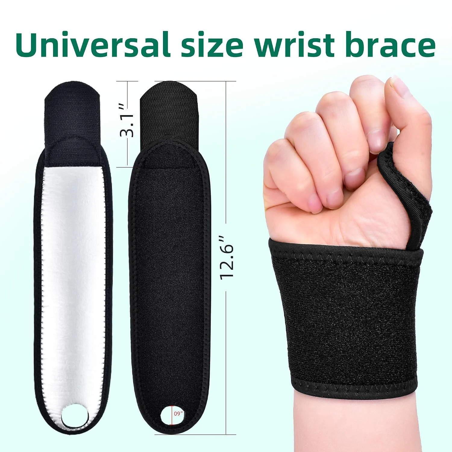Wrist Brace Hand BraceWrist Support Brace with Silver TPU Lining, Adjustable Wri