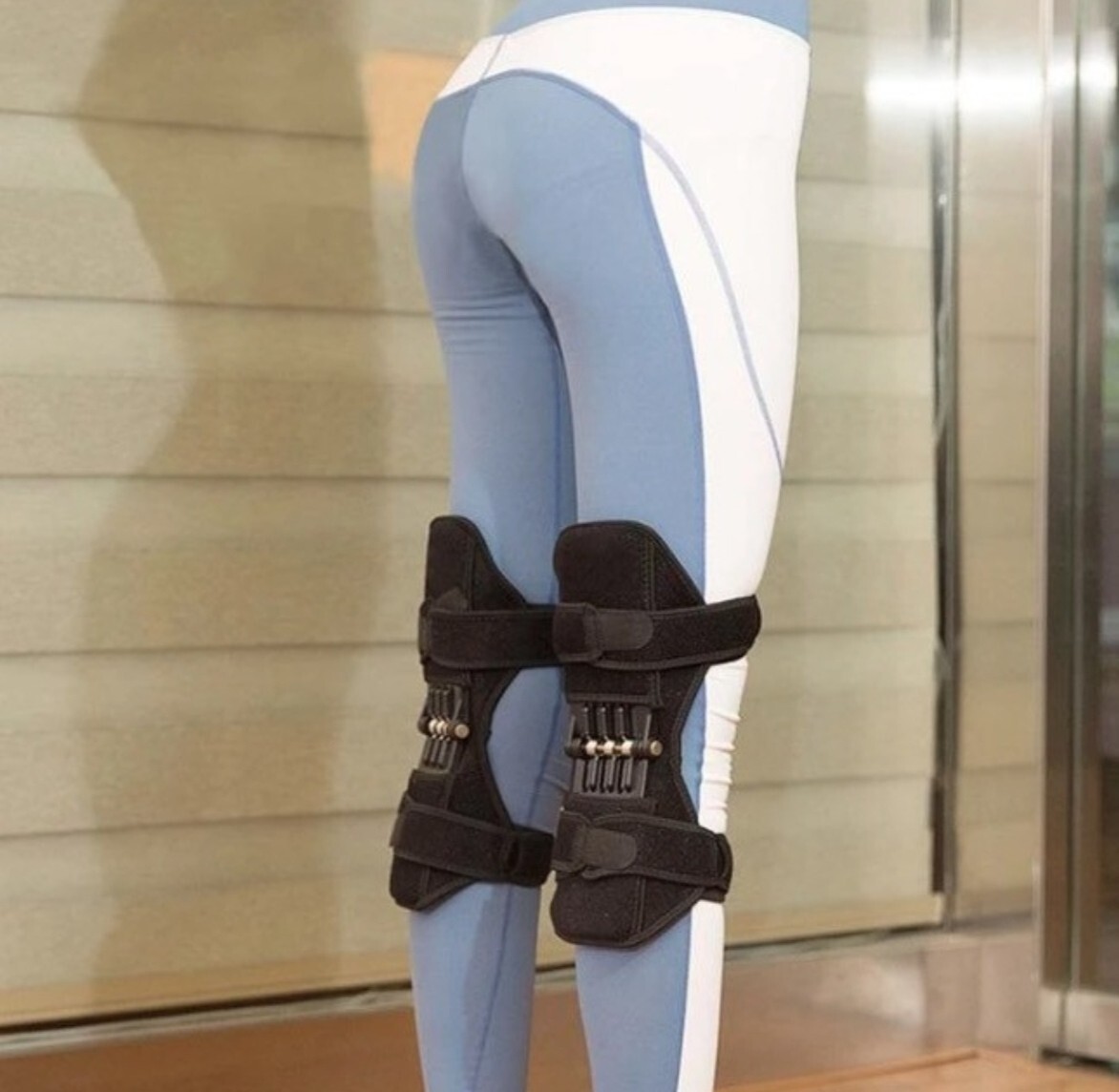 Adjustable Heavy Duty Knee Brace Support with Spring System Joint Pain Relief
