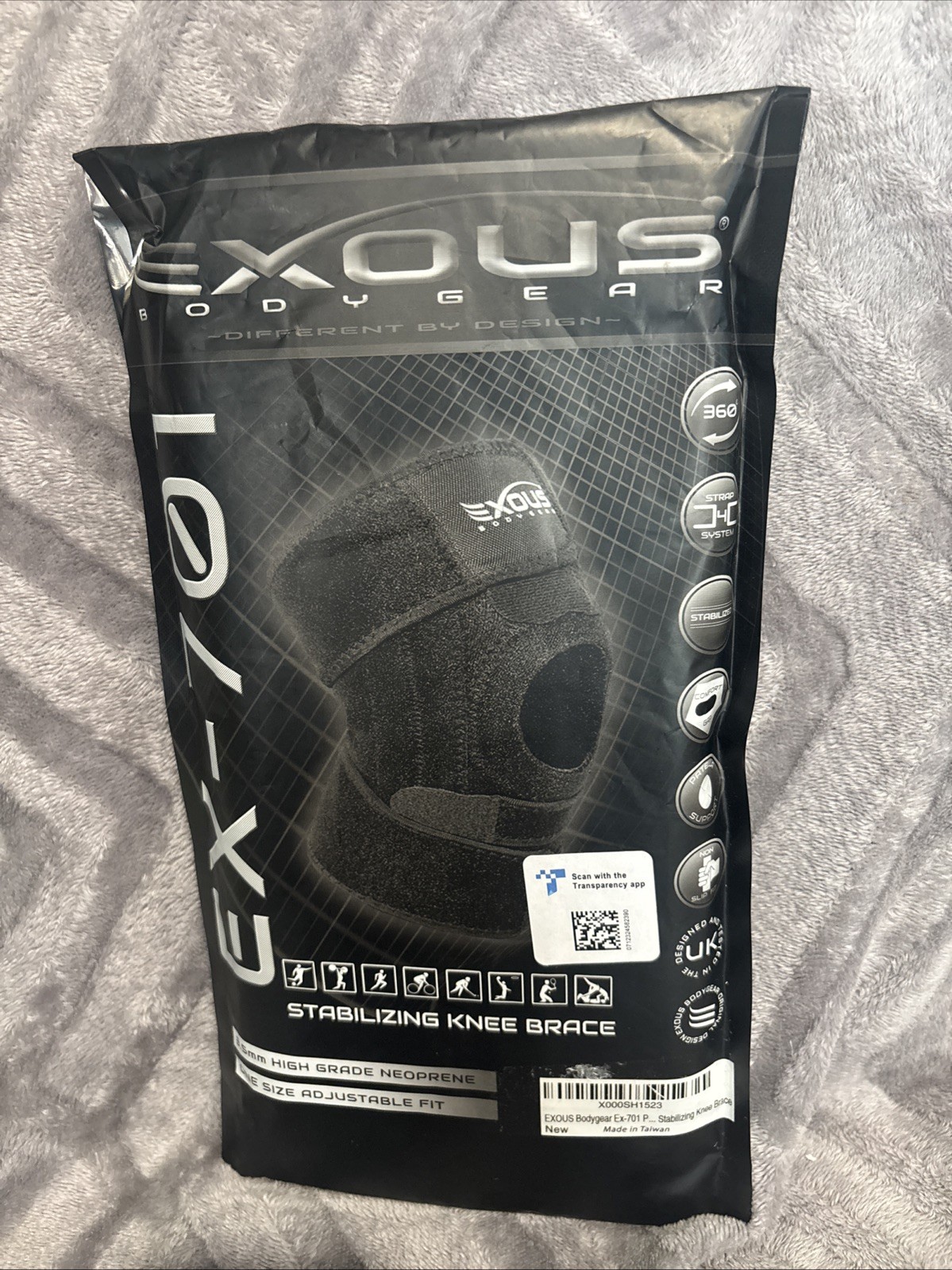 EXOUS EX-701 BODYGEAR Stabilizing Performance Knee Brace neoprene Adjustable H6
