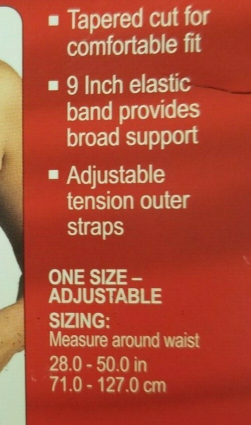 NIB MUELLER ADJUSTABLE BACK BRACE 6711 MAXIUMUM SUPPORT ONE SIZE FITS MEN/WOMEN