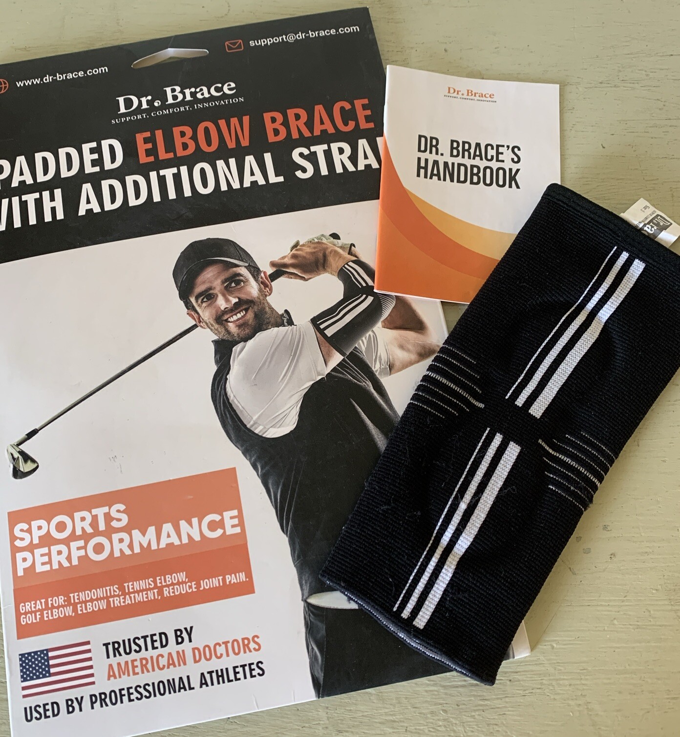 DR. BRACE® ELITE Elbow Brace support Breathable Compression Golf Sleeve Small