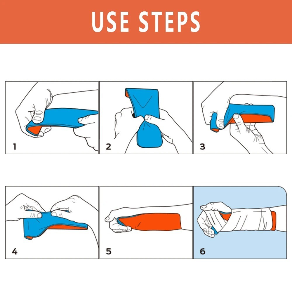 Orange Roll Splint – EMS EMT Lightweight Flexible Mold Splint 11×46 Roll- Orange
