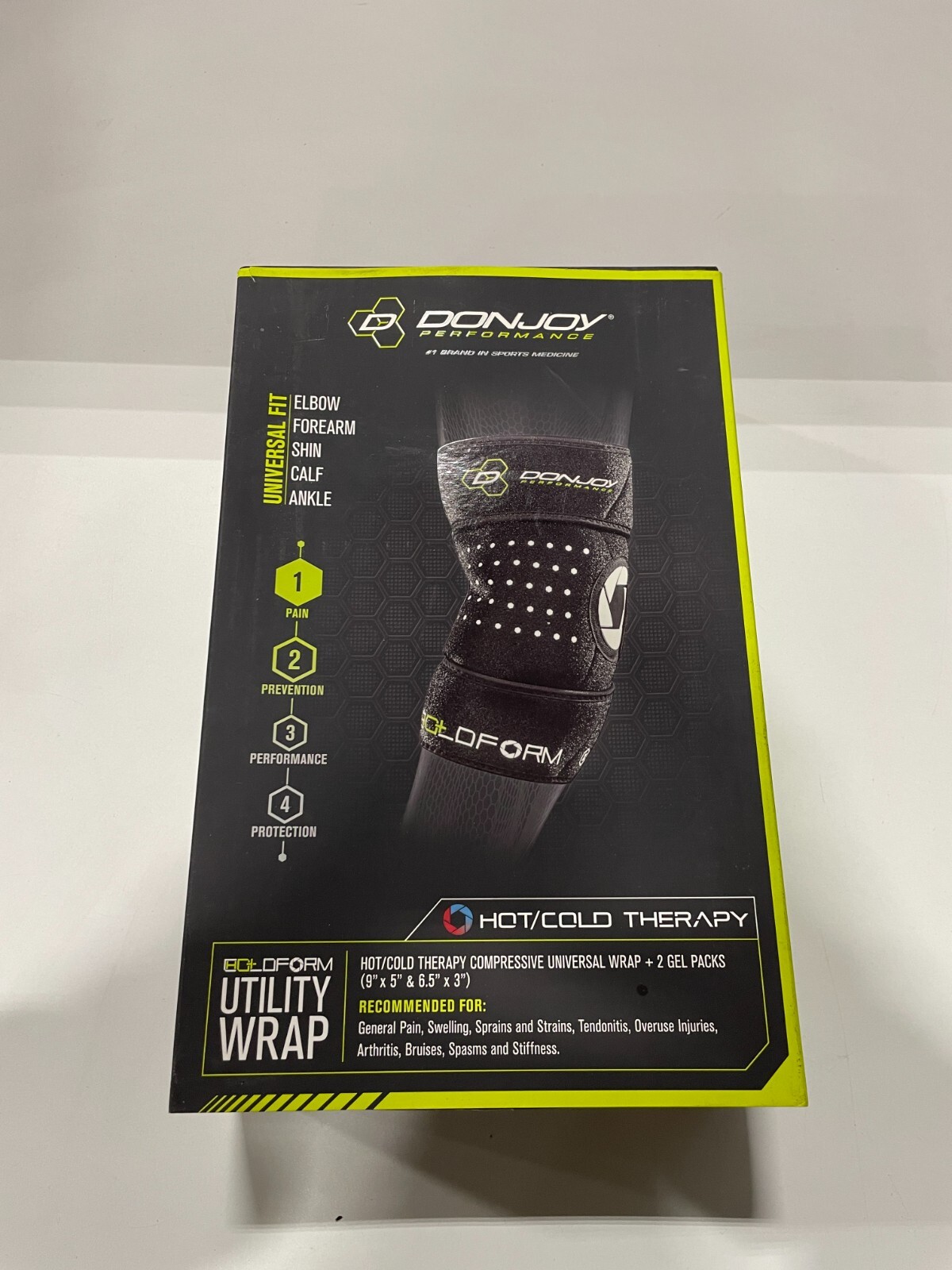 DonJoy Coldform Hot/Cold Therapy Utility Wrap Black – One Size Fits Most