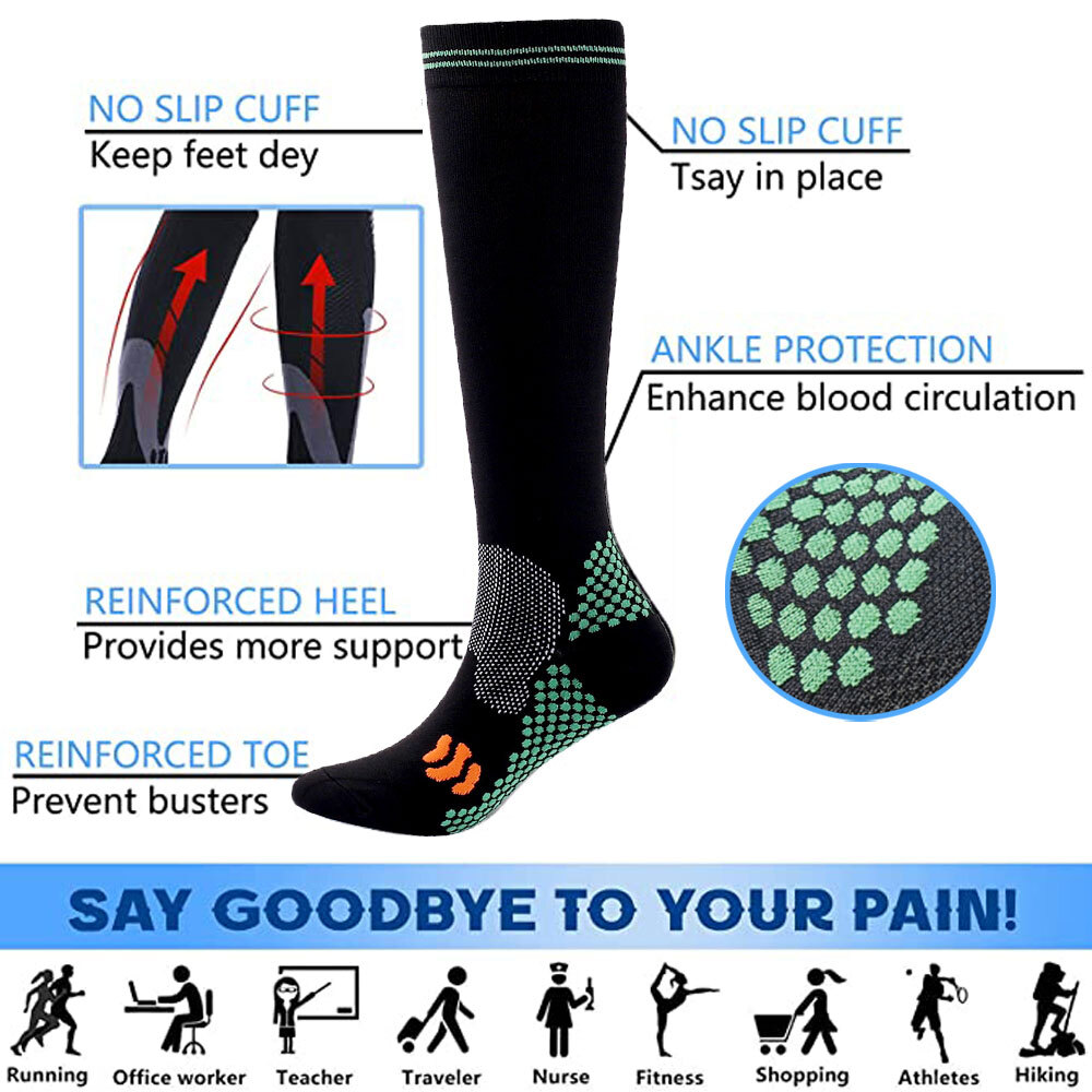 3color Vital Socks For Compression Socks 20-30mmHg Circulation Recover Stockings
