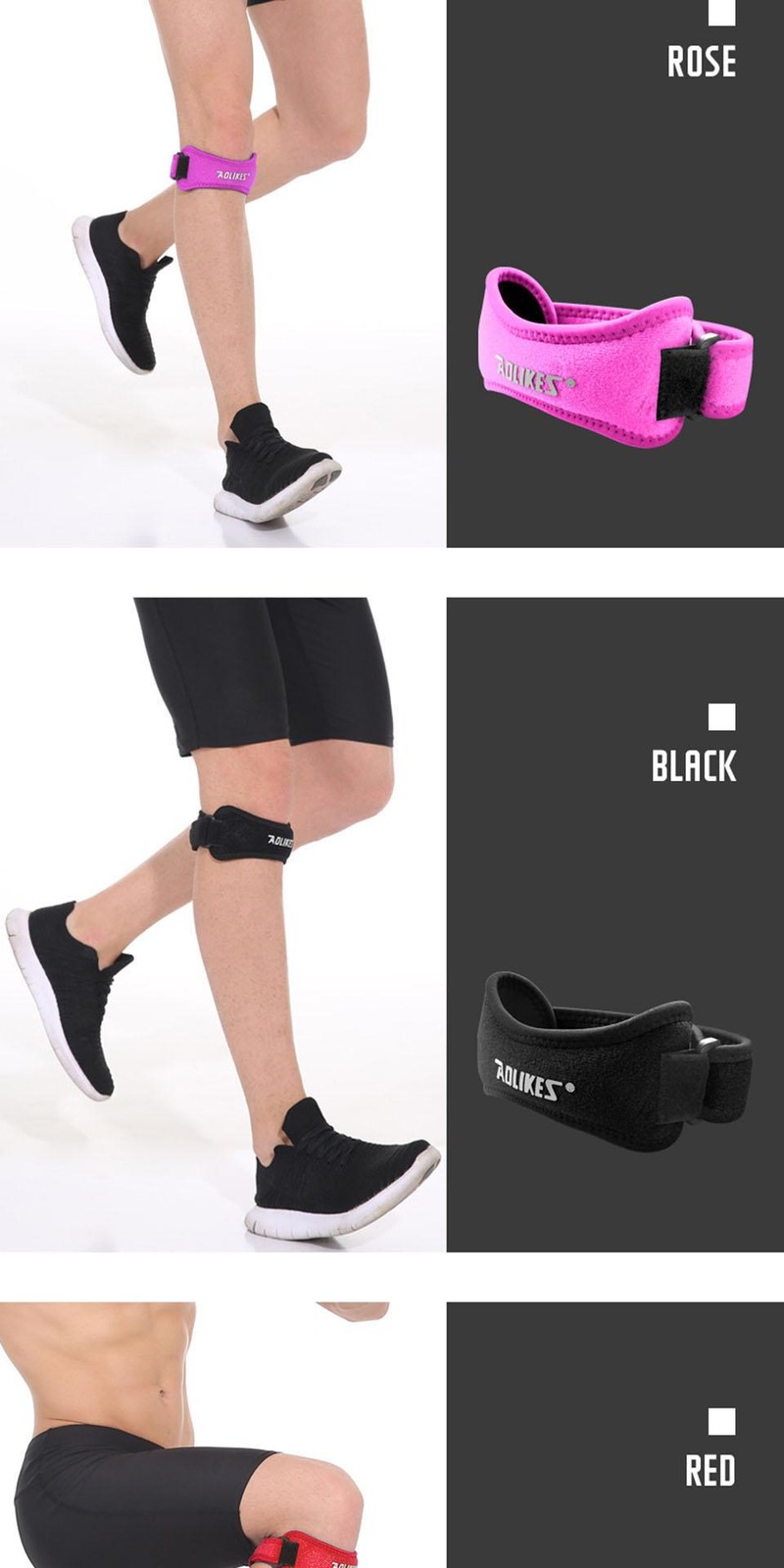 Aolikes 1pcs Knee Braces for Knee Pain,patella Knee Support Strap,adjustable Pat