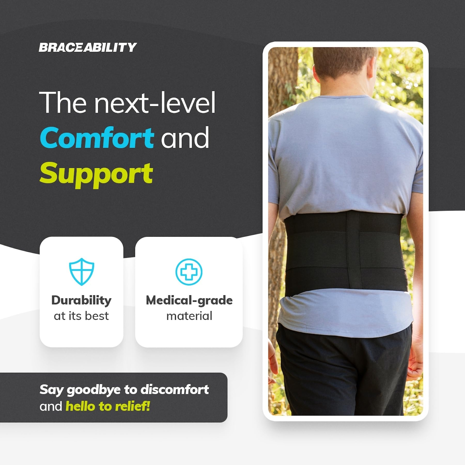 Plus Size Low Back Brace – Compression Lower Back Support Belt for Sciatica, …