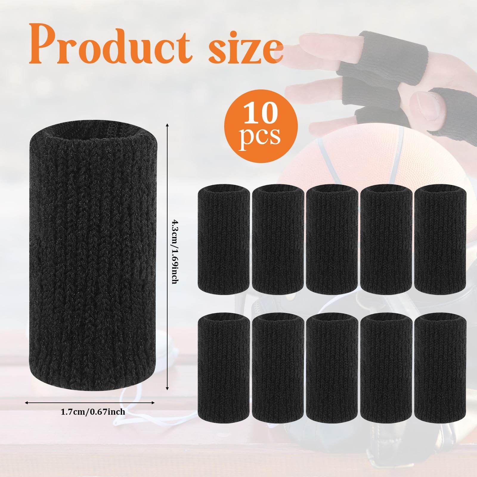10 Pcs Finger Sleeve Compression Supports Protectors Thumb Brace Finger Sleeves