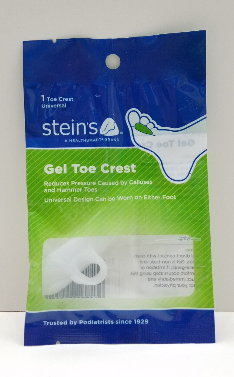 Steins Gel Hammer Toe Crest Cushion Buttress Pad Calluses Universal Design 5 Lot