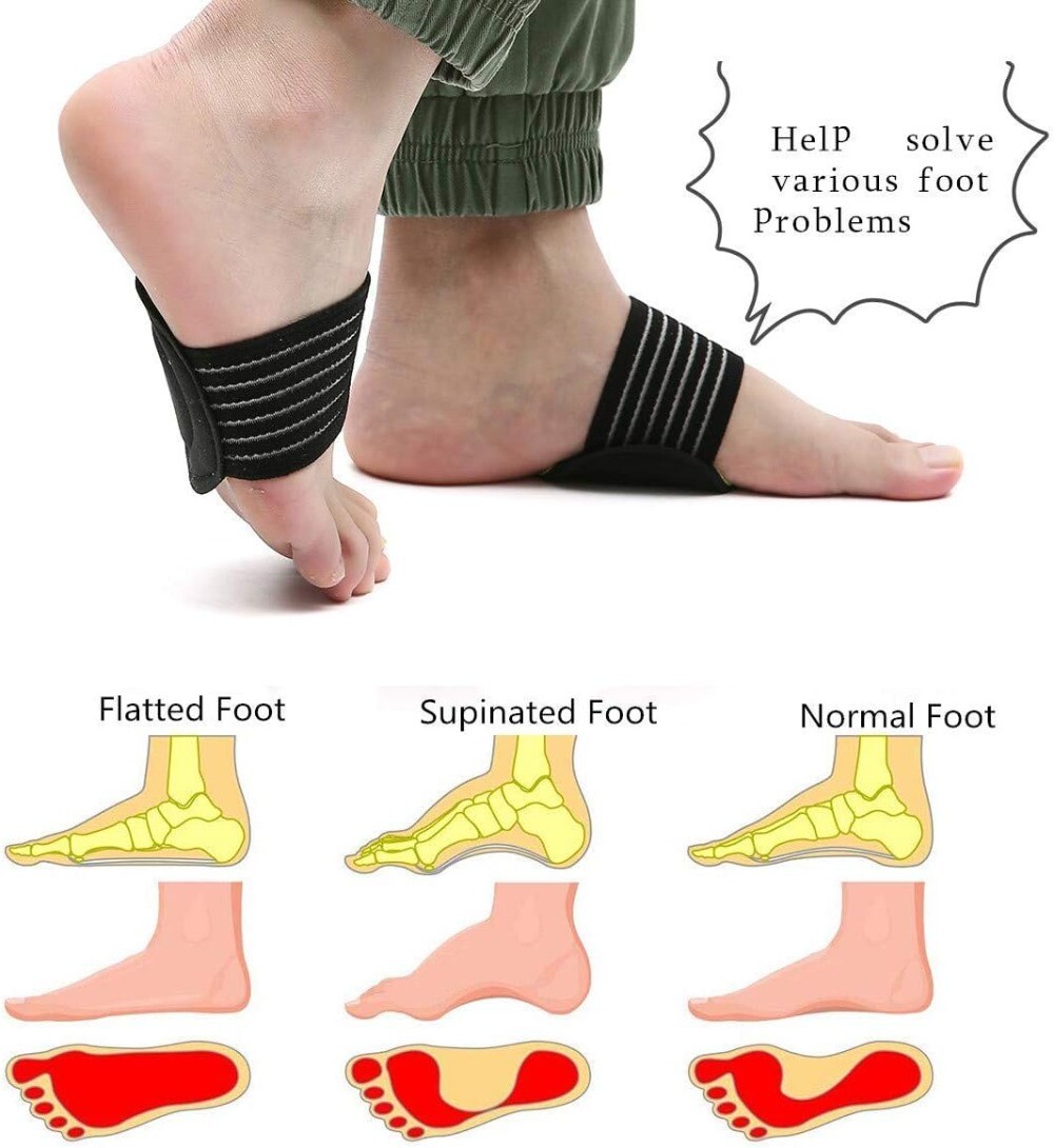 Compression Fasciitis Cushioned Support Sleeves, Arch Support Men Women 1-5pairs