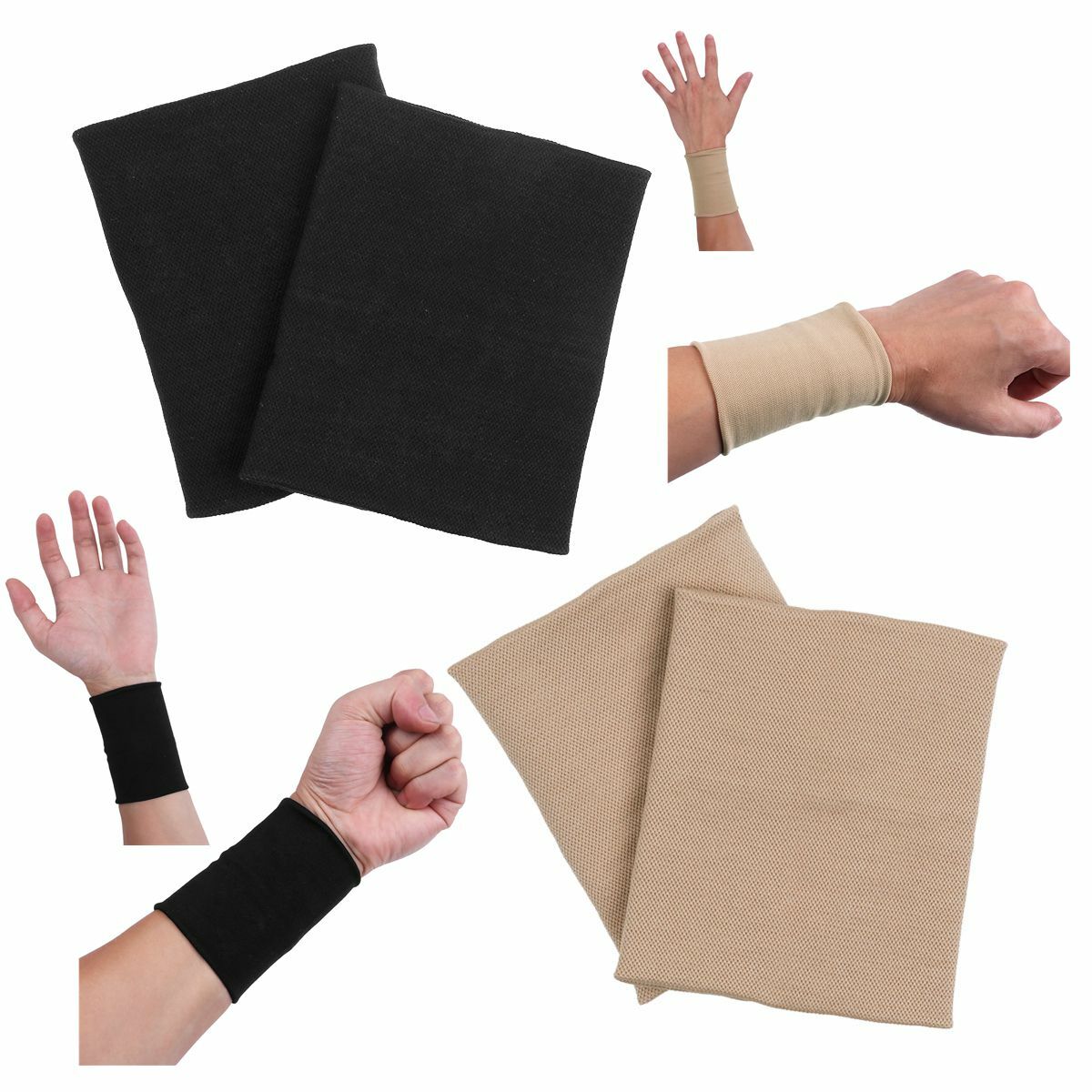 1 Pair New Wrist Compression Sleeves Forearm Tattoo Cover Up Arthritis Arm Brace
