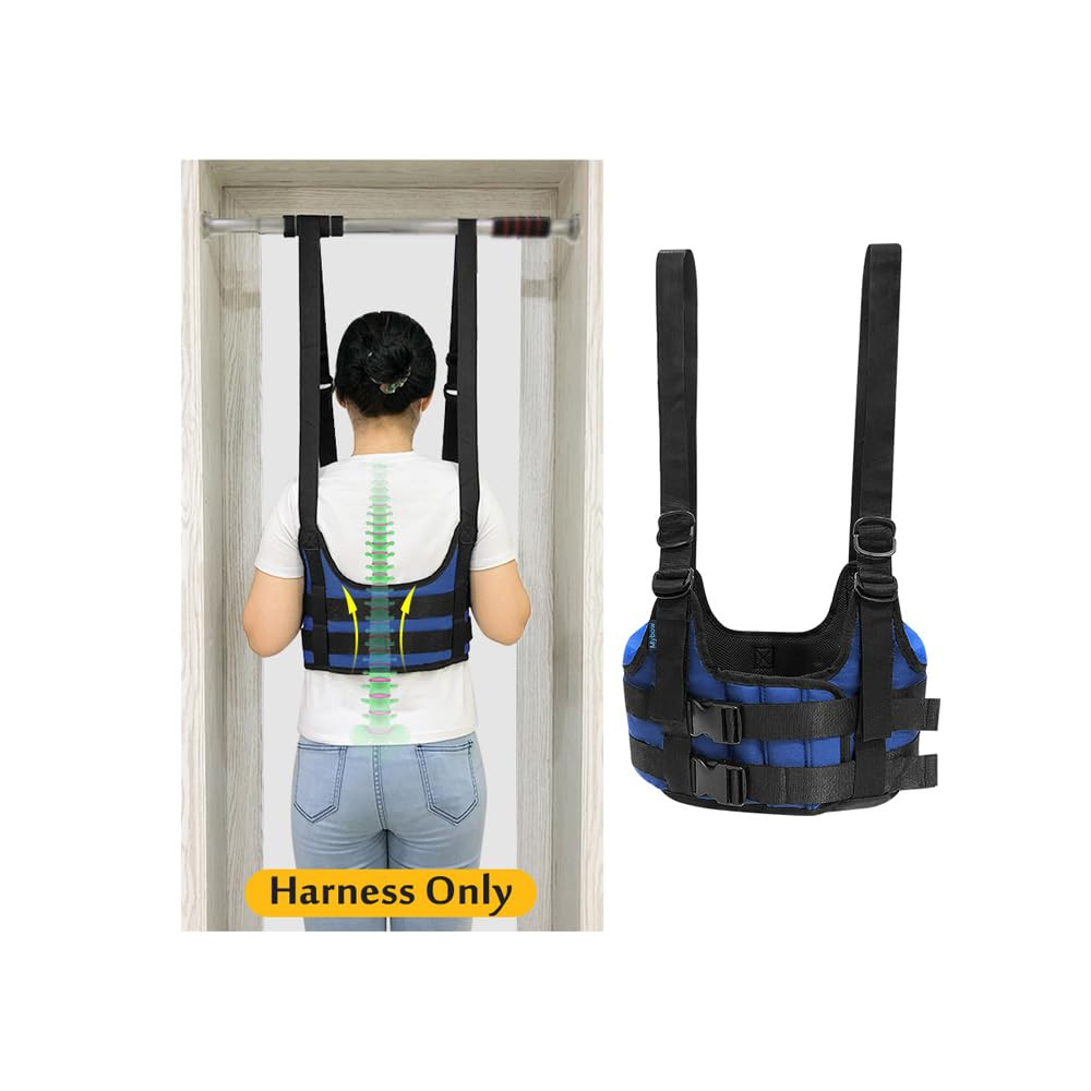 Back Stretcher, Lumbar Traction Device, Spine Decompression Belt for Pain Relief