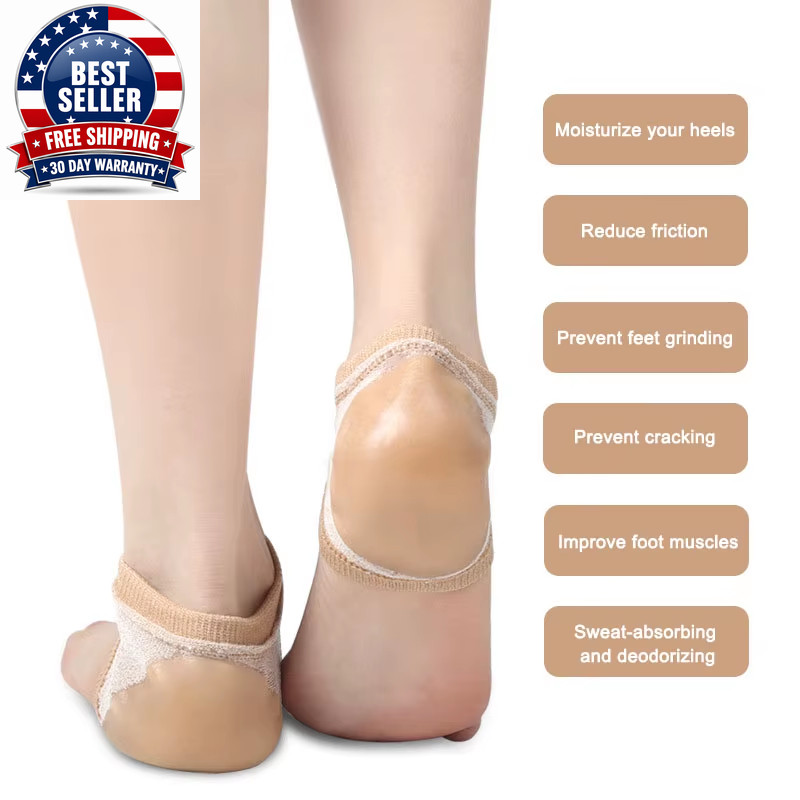 Silicone Gel Heel Protector Pads for Foot Care and Cracking Prevention