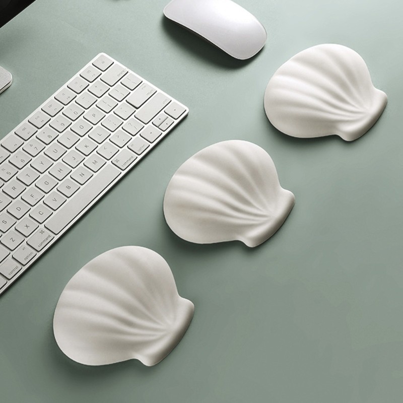 Ergonomic Shell Mouse Wrist Rest Soft Silicone Desk Wrist Support Mouse Mat