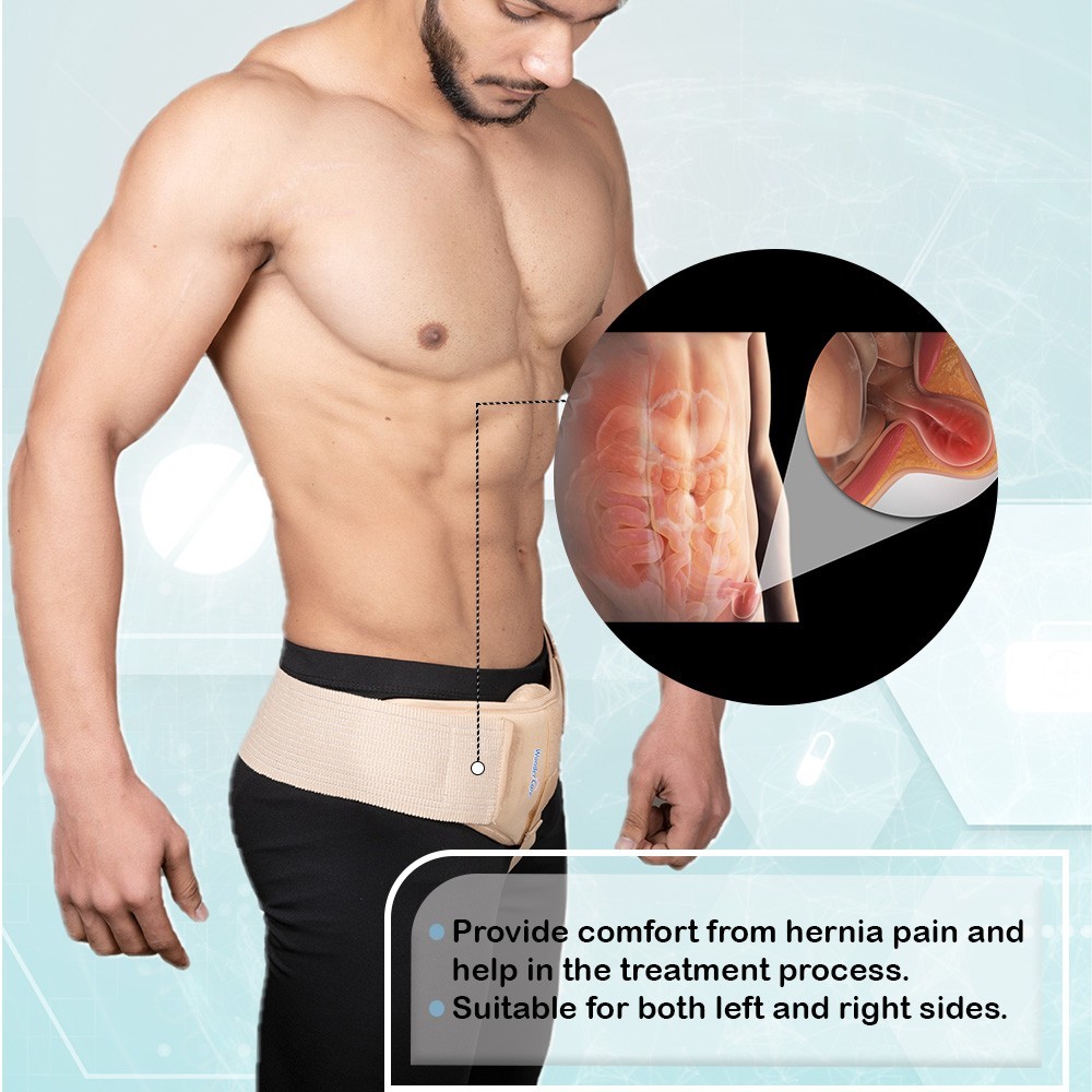 Groin Hernia Support for Men 1 Removable Compression Pad Single adjustable strap