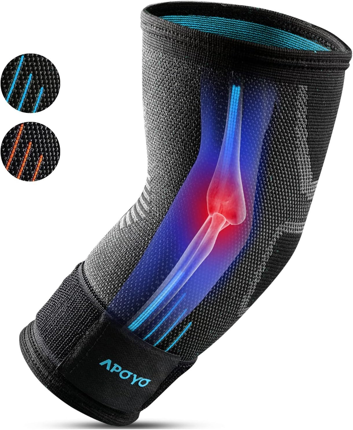 Large Elbow Sleeve for Tendonitis & Arthritis Relief – Pull-On Support