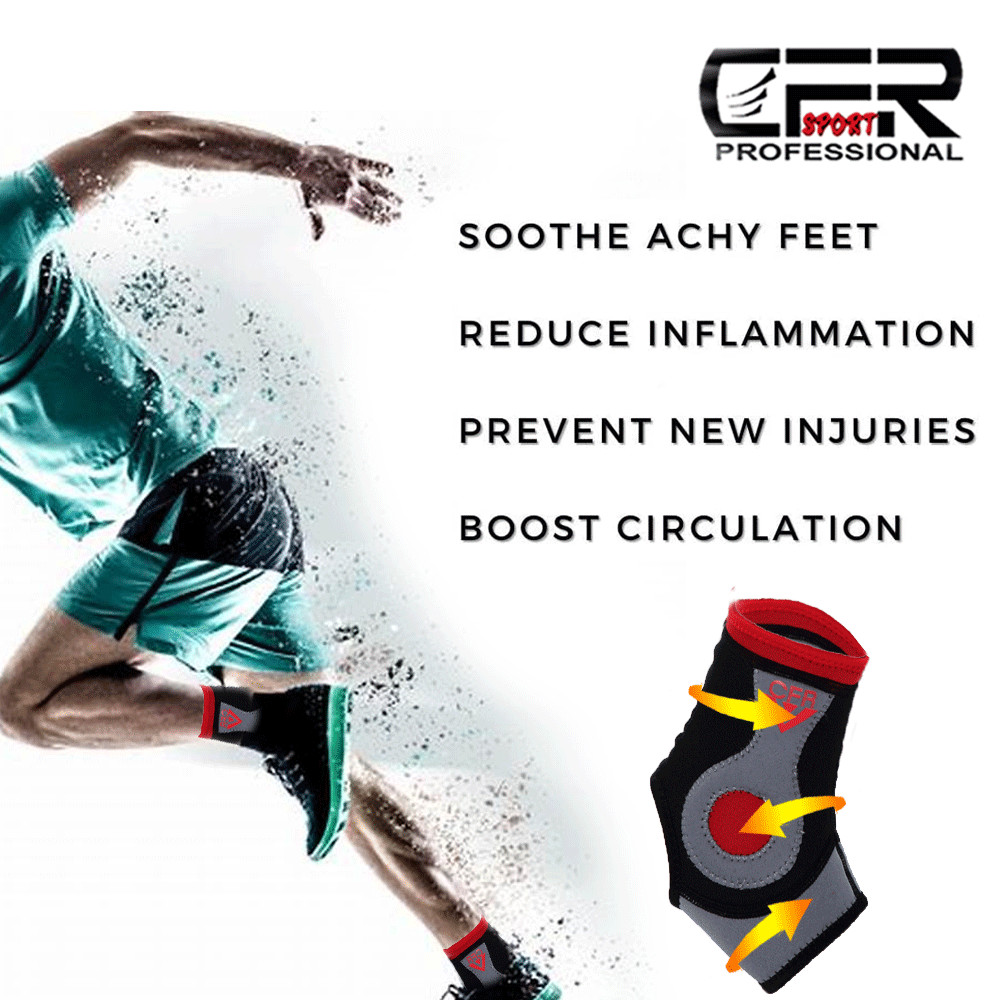 Ankle Support Brace Compression Sleeve Foot Pain Relief MMA Jogging Neoprene DSM