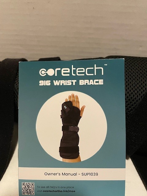 Open Box CORETECH 916 Left/Right Universal Wrist Brace/Splint – Black