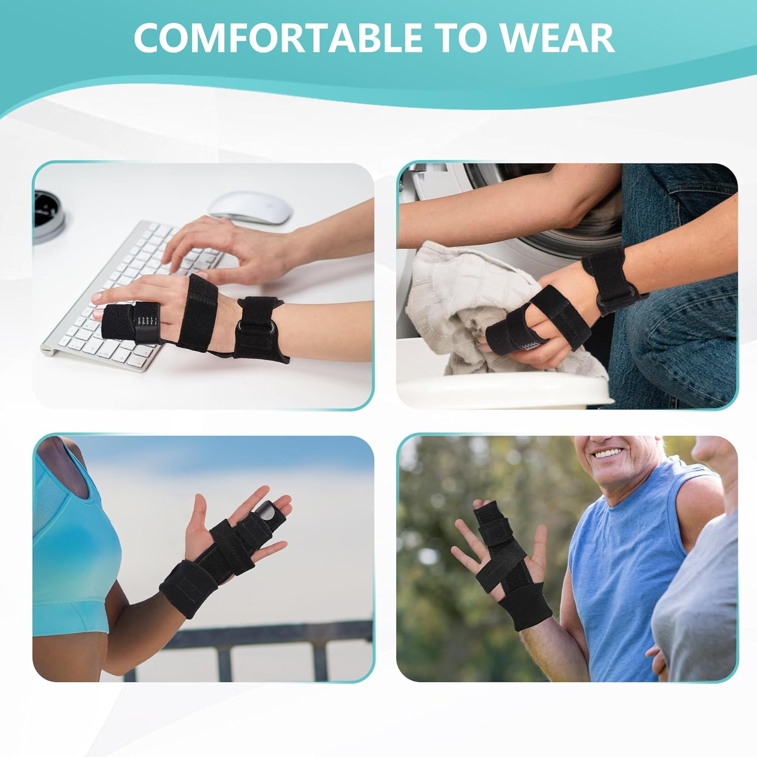 2 Finger Splint,Trigger Finger Splint,Pinky Finger Splint for Broken Finger,Adju