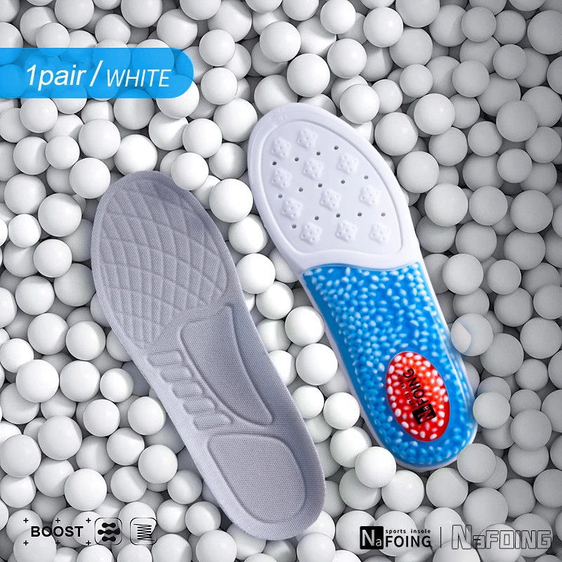 New Sport Insoles For Shoes High Elasticity Triple Shock Absorbing Sole Pad PU M