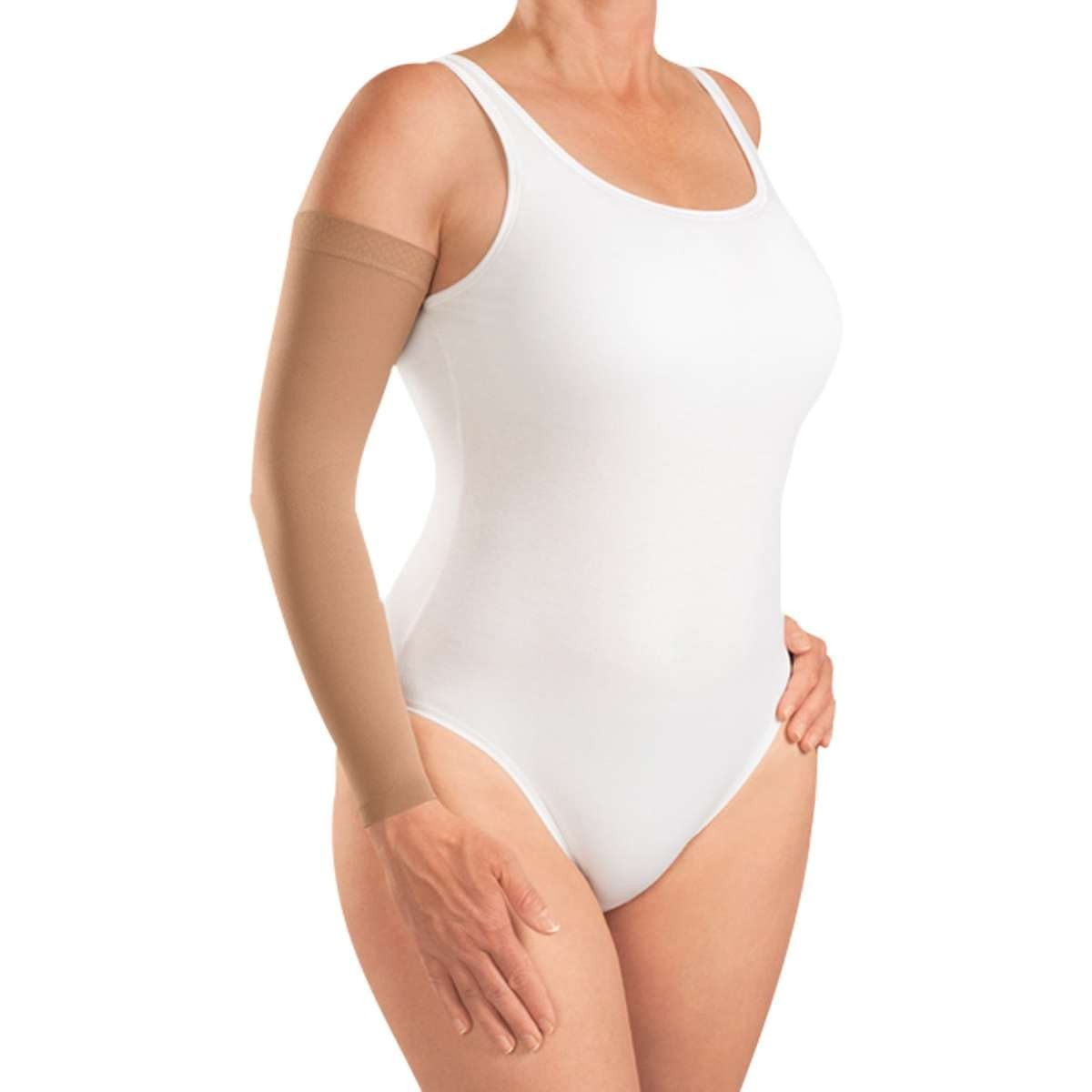 Harmony 20-30mmHg Lymphedema Compression Arm Sleeve with Silicone Band