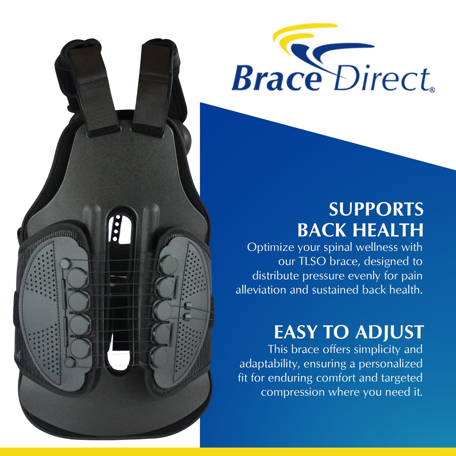 TLSO Thoracic Full Back Brace PDAC L0464 Pain Relief -Straightener for