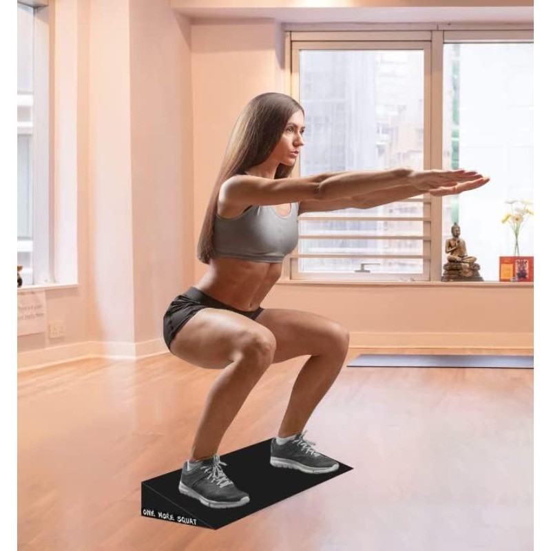 Extra Large Squat Wedge Heel Elevation Block Ergonomic Slant Board Leg Workouts