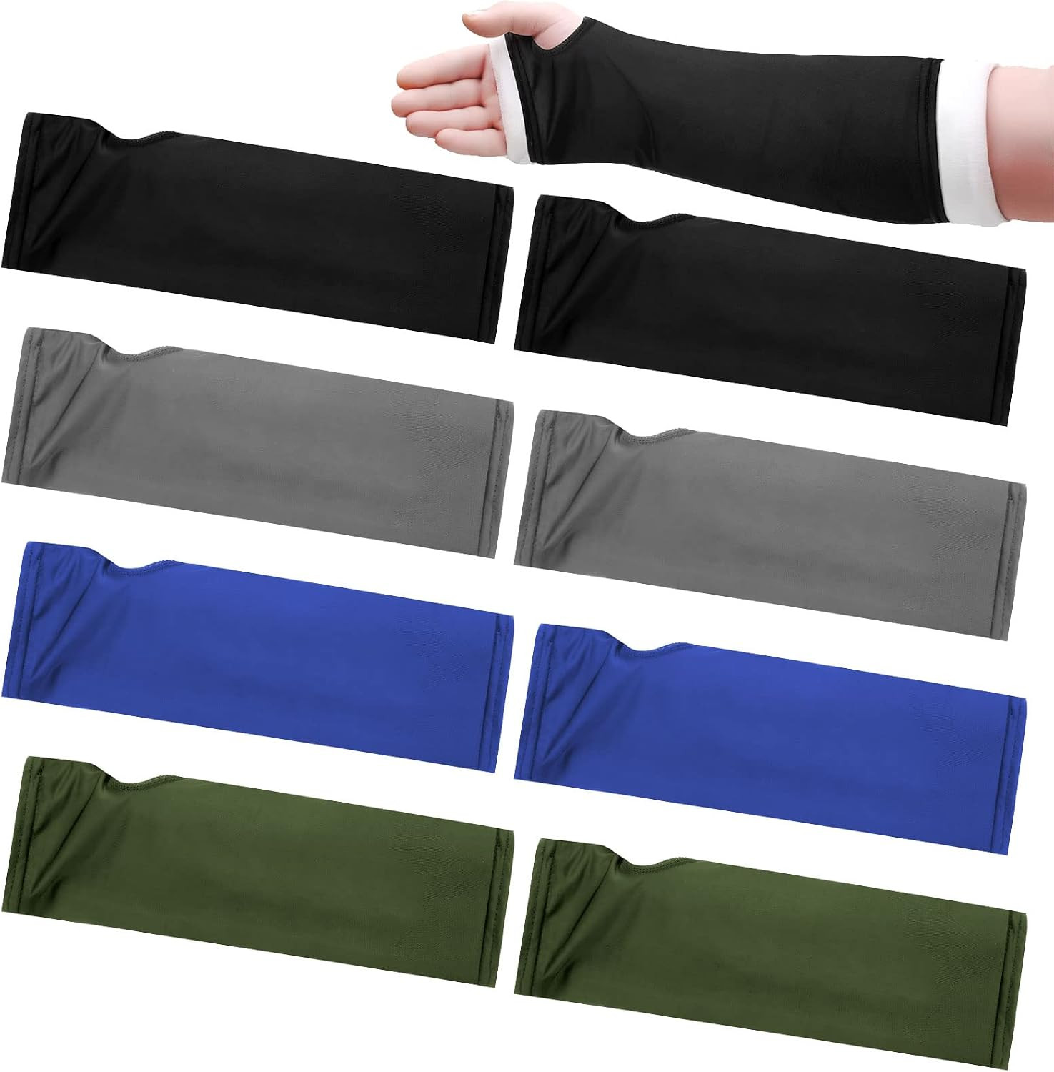 8 Pcs Arm Cast Covers Sleeve Elastic Breathable Soft Fabric, Splint Cast Cover