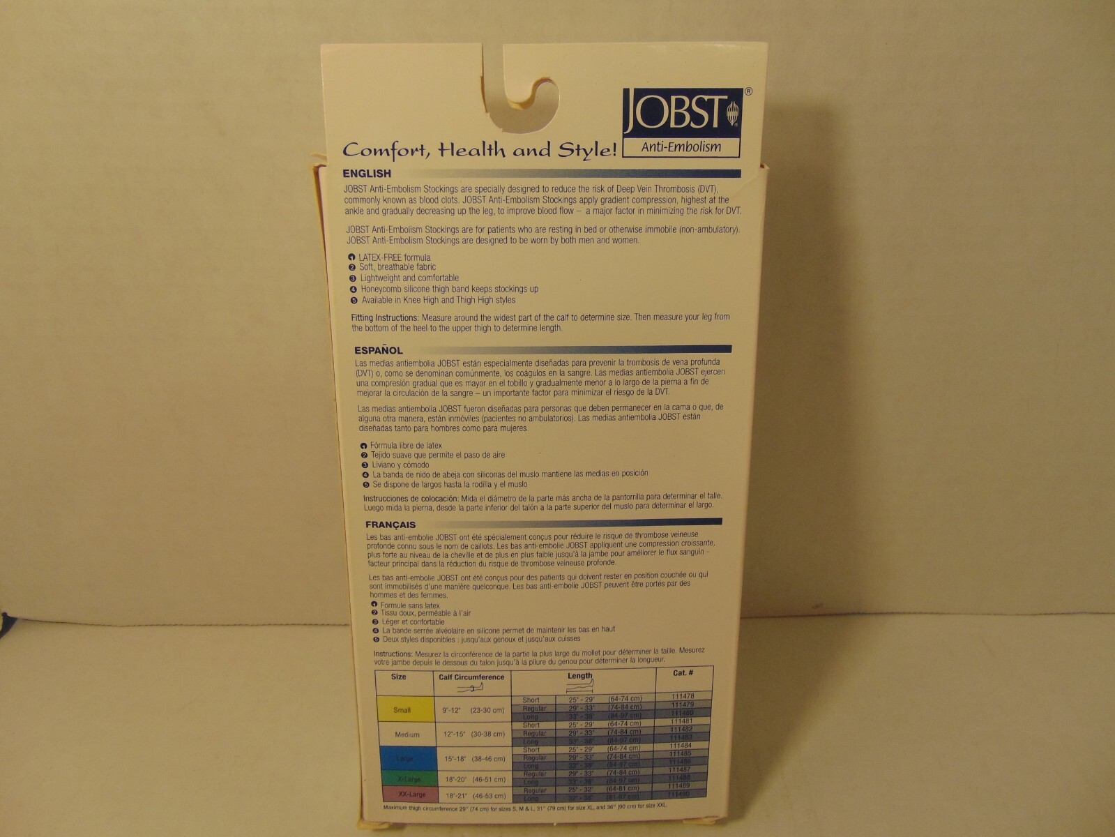Jobst Anti-Embolism Closed Toe Thigh Highs w/Silicone Band – Choose Size