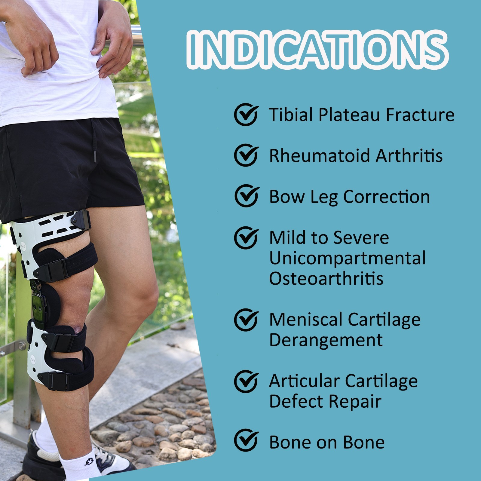 Medial Unloader Knee Brace for Osteoarthritis Pain Relief,for Men & Women