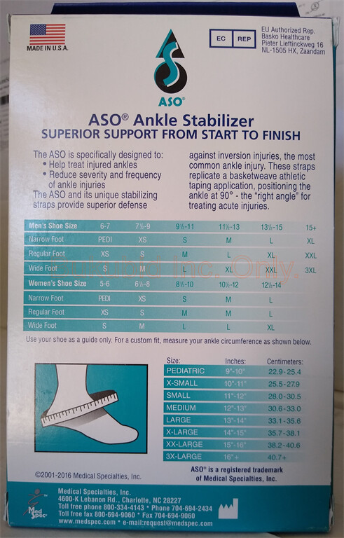 MedSpec ASO Ankle stabilizer