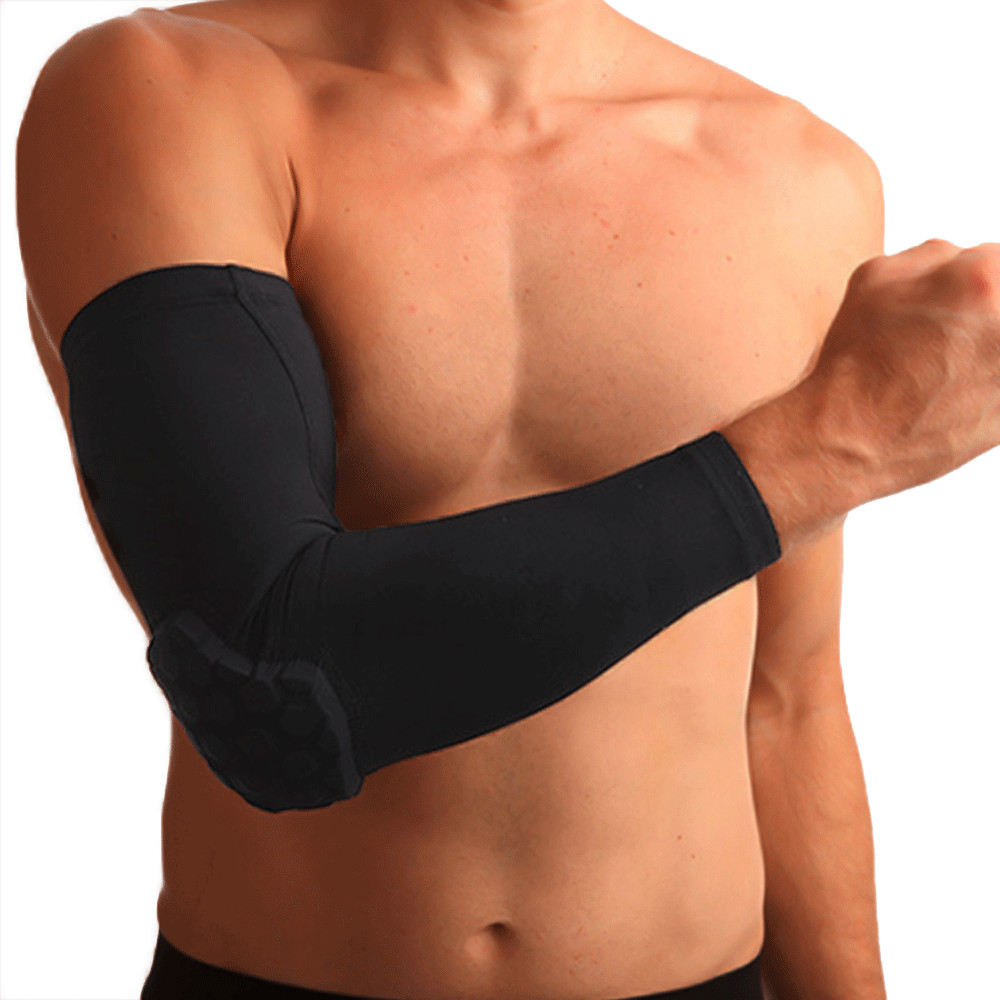 Compression Sleeve Arm Elbow Support Brace Joint Honeycomb Pad Arthritis Workout