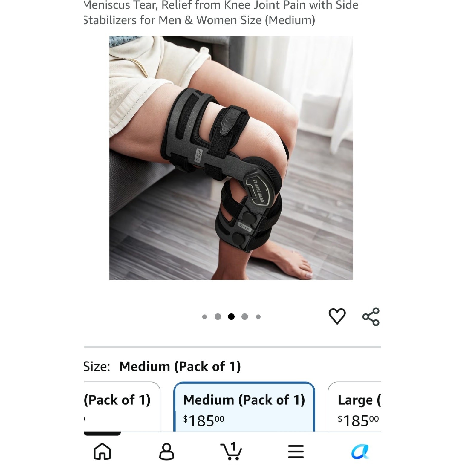 Z ONE Z1 K4 OsteoAlign Hinged Knee Brace Support Joint Pain Relief Size Medium