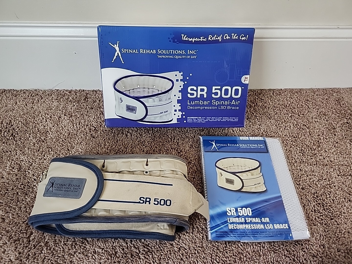 Replacement SR 500 Lumbar Air Decompression LSO Brace ONLY – Size XL – NO PUMP